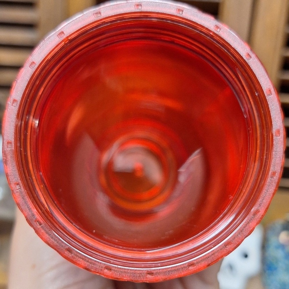 Starbucks 2022 Holiday Red Translucent Swirl Acrylic 16oz Tumbler Lid - Picture 5 of 6
